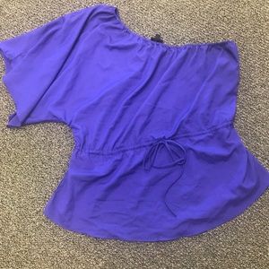 One shoulder blouse.